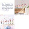 PACIOCEAN 2 Sheets Window Spring Summer Flowers Window Stickers,Potted Plants