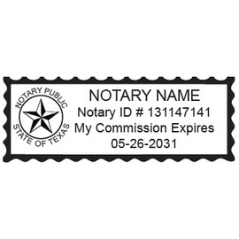 Hubco Purple 4913 Self-Inking Notary Stamp - Texas