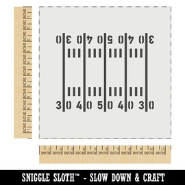 Football Field Yardlines Wall Cookie DIY Craft Reusable Stencil - 11.5 Inch