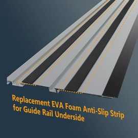 POWERTEC Guide Rail Non Slip Strip - 33Ft Roll Slip Resistant Replacement Strip - for Track Saw Guide Rail and All Purpose Weather Seal - 25/32" Width x 5/64" Thick (72134)