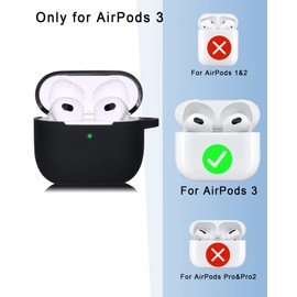 4-in-1 for AirPods 3 Case Cover Accessories Set Kit, Cute for AirPod 3rd Generation Case Skin with Fur Ball Pompom/Wristlet Bracelet Keychain/Credit Card Holder Purse for Women and Girls Black