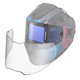 5 Pack Outside Cover Lens for Panoramic View Welding Helmet,Welding Hood Clear Lens Filter Cover Auto Darkening Large Viewing with Side View