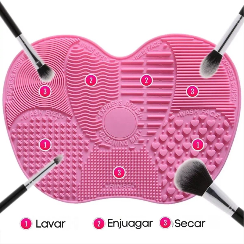Universo en Linea Tapete Lava Brochas De Silicon, Limpia Brochas