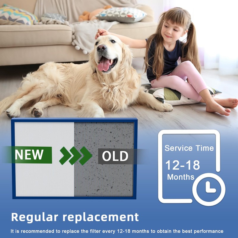 16x26x5 MERV16 Replacement Filter Compatible with Y6605 PureAir PCO3-16-16 Air