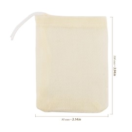 HEIHAK 200 PCS Muslin Bags - Small, 8 x 10 cm Cotton Muslin Reusable Mesh Drawstring Tea Bags for Filtering Tea, Coffee, Spices Storage