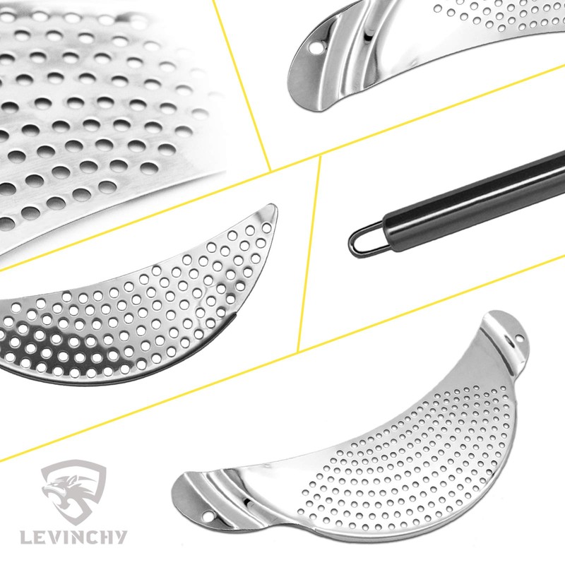 LEVINCHY Pot Strainer Set 2 Pieces Stainless Steel Strainers Set,