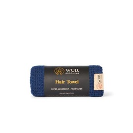 Wuli Grooming Cotton & Bamboo Hair Towel, Water-Wicking, Super-Absorbent, Frizz Taming
