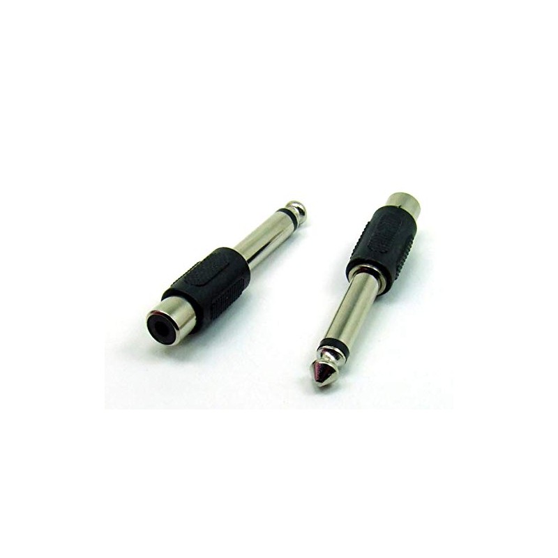 POPESQ® 2 pcs. Jack Adaptor RCA Female 6.35 mm Mono