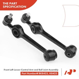 A-Premium 2 x Front Lower Control Arm, with Ball Joint & Bushing, Compatible with Ford Escort 1984-1990, EXP 1984-1988, Tempo 1984-1994, Mercury Lynx 1984-1987, Topaz 1984-1994