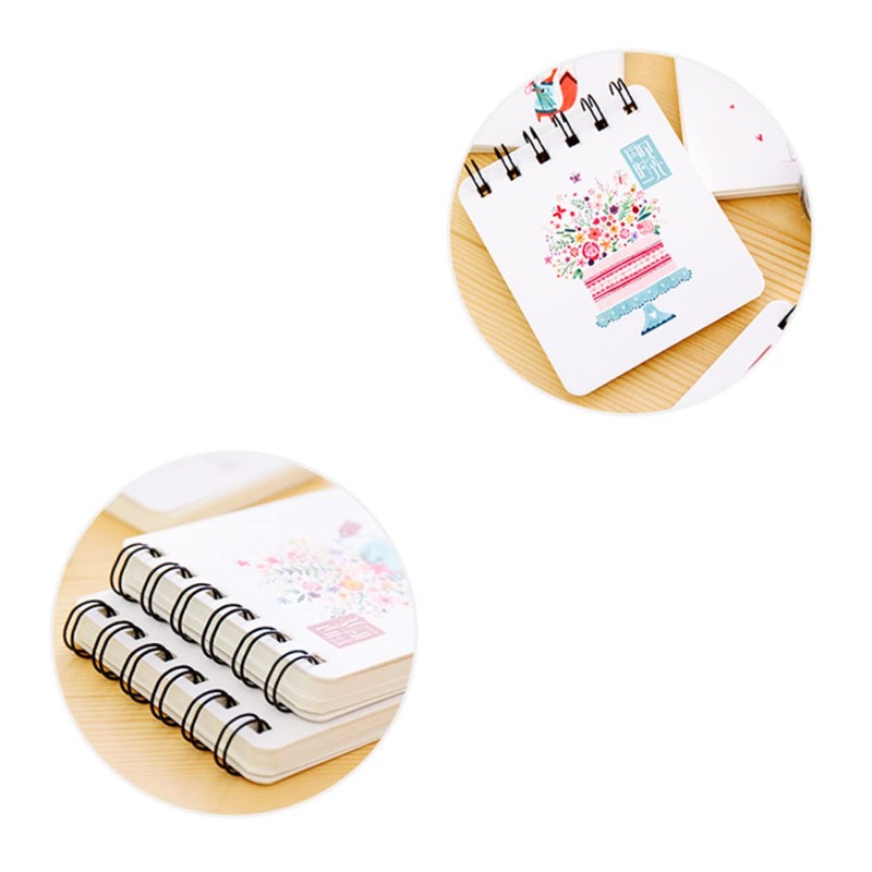 Operitacx 8pcs Escritorios Portable Notepad Floral Notebook Mini Ruled Lined