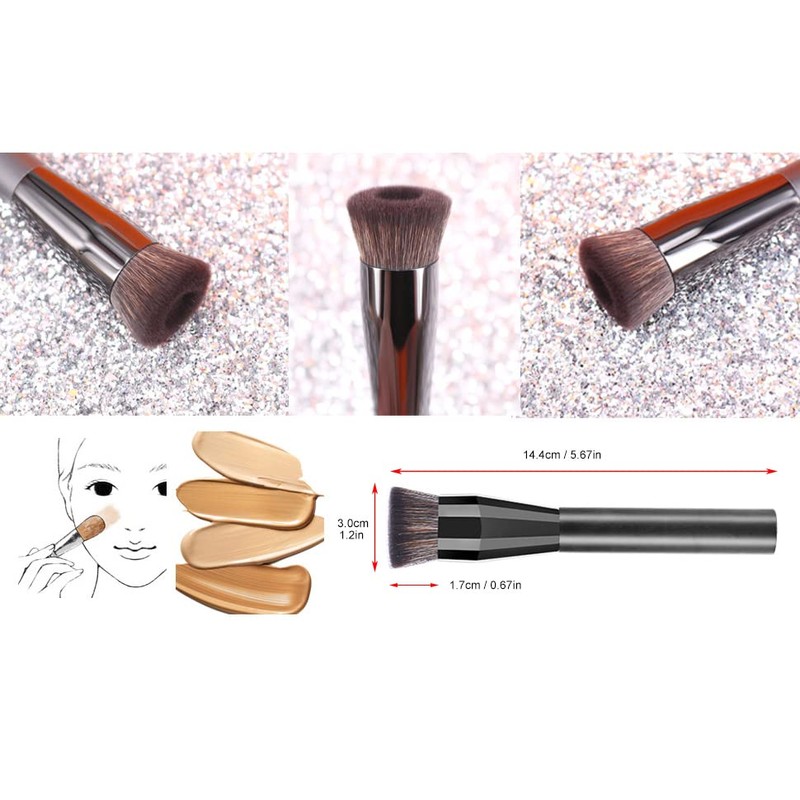 Vela.Yue Brocha Base Liquida Crema fondo de Maquillaje Plana