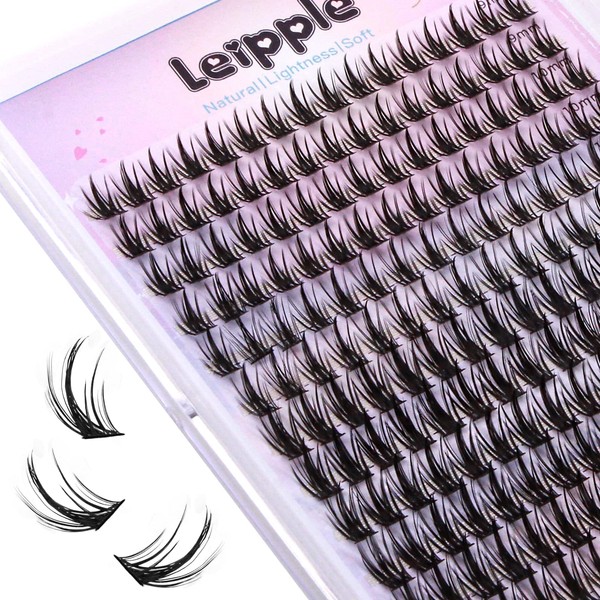 192 Pieces Eyelash Extensions 9 ~ 14 mm DIY Lash Clusters Individual Eyelashes for Beginners Reusable Eyelash Clusters Individual Eyelashes for Eyelash Extension at Home Lashes Eyelash Extension