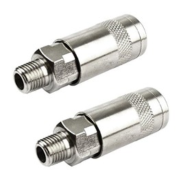 Air Line Hose Connector Fitting Female Quick Release 1/4 BSP Male 2pk FT8