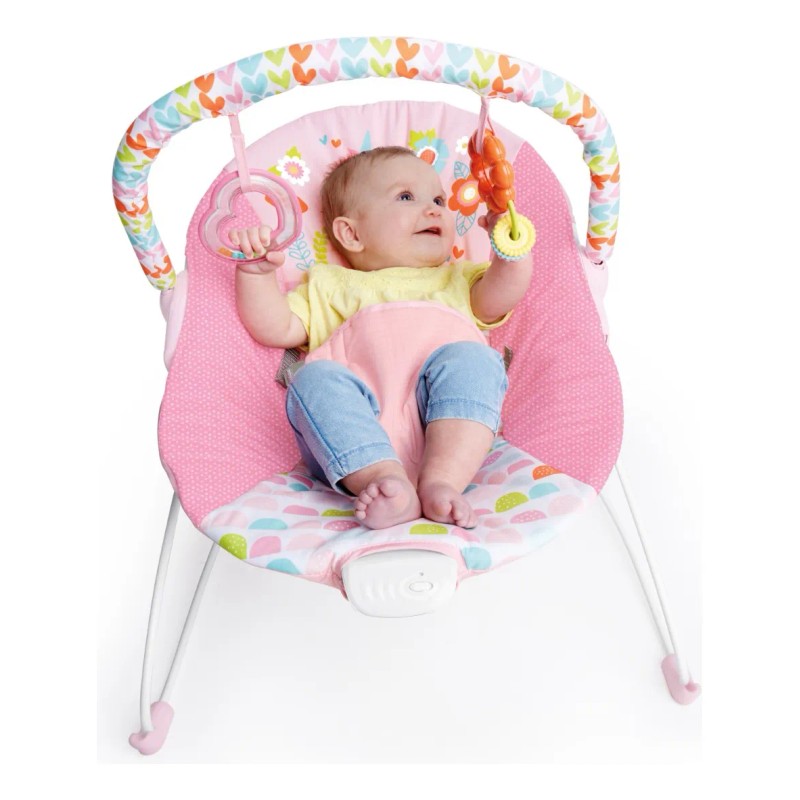 Bright Starts Baby Bouncer Soothing Vibrations 0-6 Meses Rosa Claro
