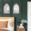 ZEXUIRU 2PCS Arched Window Wall Mirror,Rustic Farmhouse Accent Mirror, Wood