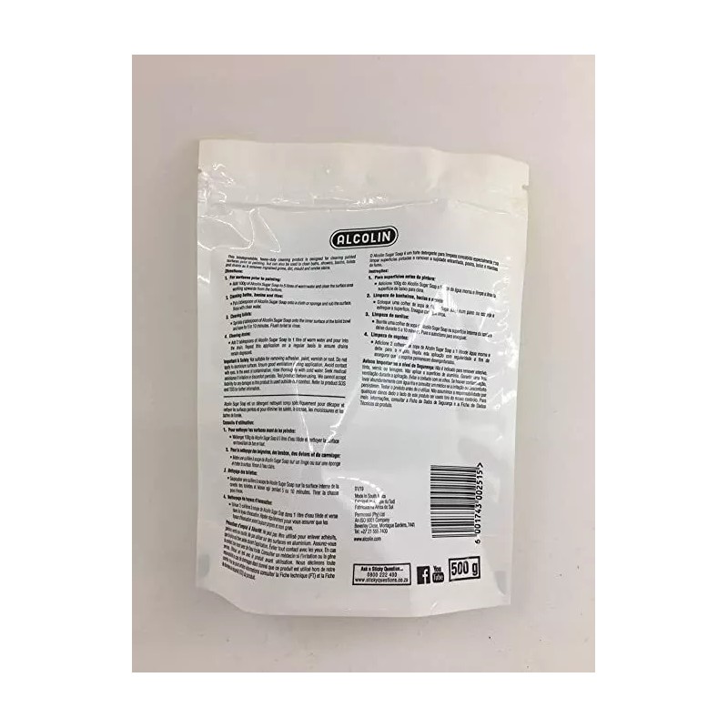ALCOLIN Sugar SOAP 400 Grams is a Strong Non Flammable