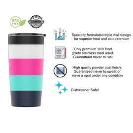 Laser Engraved Vintage Birthday 100% Original Stainless Steel 20oz Tumbler with Splash Proof Lid: Ages 20,30,40,50,60,70,80,90 Triple Wall Vacuum Insulated Coffee Cup (Teal, 1970)