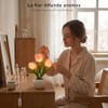 MOYAC Lámpara de Tulipanes de Mesa con 3 Flores, Luz