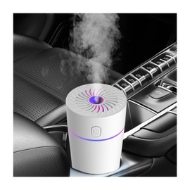 DXNQ Car Fragrance Diffuser, USB-Powered Car Air Freshener Mist Humidifier Essential Oil Diffuser, Portable Car Air Freshener Aromatherapy Diffuser for Vehicle, Car Accessories (White)