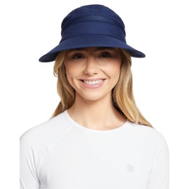 Solbari UPF 50+ Protective Wanderlust Visor for Women – One Size, Navy