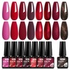 MTSSII Red Gel Nail Polish Set - 8 Colors Bloody