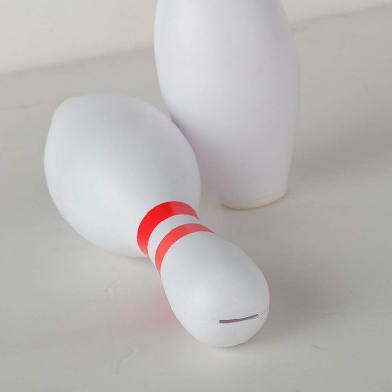Garneck Bowling Pin Piggy Bank - Unique Plastic Coin Bank