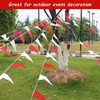 40M Red and White Bunting and 10 Balloons Triangle Flag