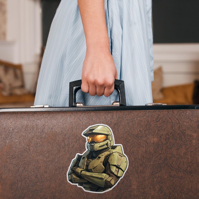 Master Chief Video Game Sticker Decal Notebook Car Laptop 5"x5.5"