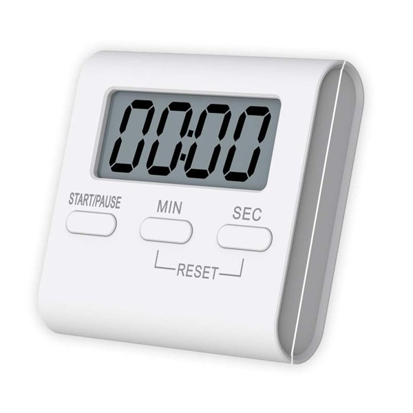Kitchen Timer, INRIGOROUS Digital Kitchen Timer Magnetic Countdown Stopwatch Timer with Loud Alarm, Big Digit, Back Stand, Hanging Hole for Cooking, Shower, Bathroom, Kids, Classroom