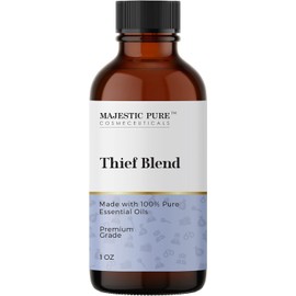 Majestic Pure Essential Oil Blend with Eucalyptus, Rosemary, Lemon & Other Oils | 100% Pure Premium Oil for Uplifting Mood, DIY Products, Cleansing | Essential Oils for Diffusers & Aromatherapy | 1oz