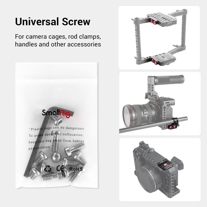 SMALLRIG 1/4 Inch Screws for DSLR Camera Cage or Additional