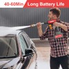 Cordless Pressure Washer, 60 Bar Power Washer with 20000mAh Battery,