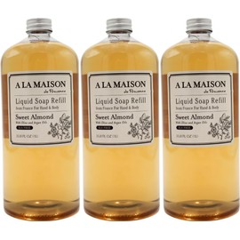 A LA MAISON Sweet Almond Liquid Soap Refill 33.8Fl Oz, 3Pack