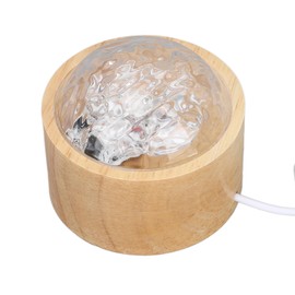 Water Wave Lamp, Dynamic Rotating Remote Control, RGB, 16 Colours, Adjustable Brightness, Night Light, Original Wooden Base, Ocean Wave Light for Living Room, Bedroom