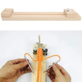 Bracelet Weaving Jig Kit Versatile Wooden Wristband Necklace Maker Adjustable DIY Craft Fixing Tool for Wristbands, Necklaces, and More