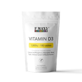 Vitamin D 1000iu | Easy Swallow Micro tablets | One a Day Cholecalciferol VIT D | Vegetarian High Strength Immune System Support Vitamin D Supplement | UK Made (180)