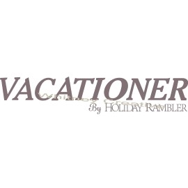 Whitney "VACATIONER By HOLIDAY RAMBLER" RV LOGO Lettering decal Graphic Dark Titanium