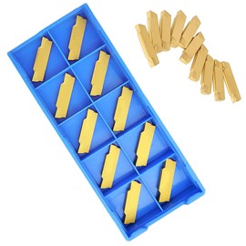 10pcs Carbide Cut-off Tool Set MGMN200-G MGEHR/MGIVR Carbide Insert Turning Tip 2mm Width for Lathe Cutter Insert with Storage Box