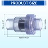 sourcing map UPVC Check Valve, 32mm ID Single Union Check