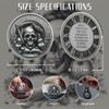 RYUKENLM Memento Mori Memento Vivere Coin 3D Skull Challenge Coins