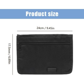 WADY Organizador Multifuncional para Auto con 6 Bolsillos, Porta Documentos para Automóvil y Porta Pasaporte para Carro,Fabricado en Resistente Tela Oxford 600D, Compatible con Todos los Vehículos