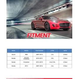 GAIASURGE Front Automotive Replacement Brake Kit, Drilled Slotted Rotors Kit Compatible with 2007-2016 Honda CR-V, 2012-2015 Honda Crosstour|Anti-Rust Geomet Coated|296mm(11.7in)|31455 & D1521-7994