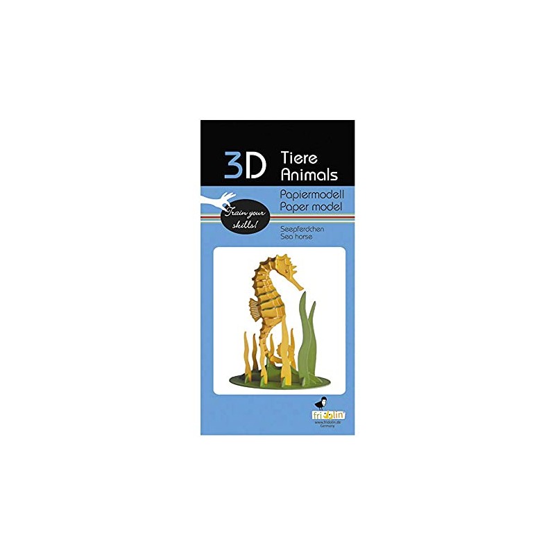 Fridolin 3D Paper Model Seahorse