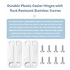 Cooler Hinges for Ice Chests,Compatible with Igloo 25-165 Qt Rectangular-Shaped