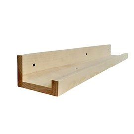 Unfinished Floating Ledge Shelf, Picture Ledge Shelf (30")