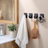 Taozun Towel Hooks Bathroom/Adhesive Towel Hooks - 4 Pack Black