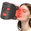 Mascarilla de terapia de luz roja para el rostro, negra.