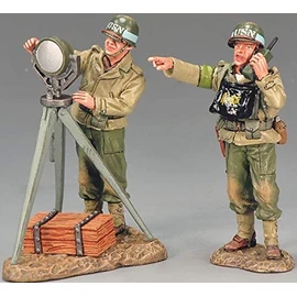 King & Country Toy Soldiers D Day DD132 U.S. Navy Beachmaster Set 1:30 Scale Pewter