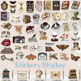 100pcs Dark Vintage Academia Aesthetic Magic Potion Stickers Retro Journal Scrapbook Wizard Apothecary Funny Decals Bottle Luggage Bike Car Laptop Phone Waterproof Graffiti Stickers for Teens Adults