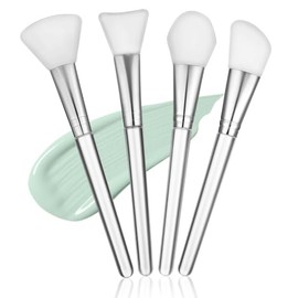 CALLARON 4 Piezas Brochas De Silicona Para Mascarillas Faciales Herramientas De Aplicación Precisa Para Mascarillas De Barro Y Arcilla Y Fáciles De Li